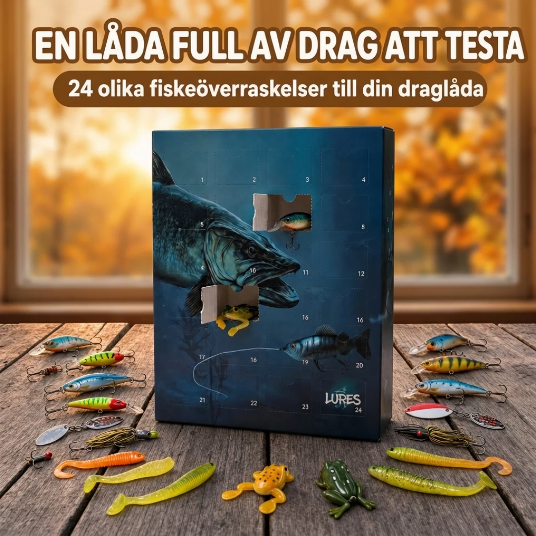 Fiskekalendern - 24 unika fiskedrag
